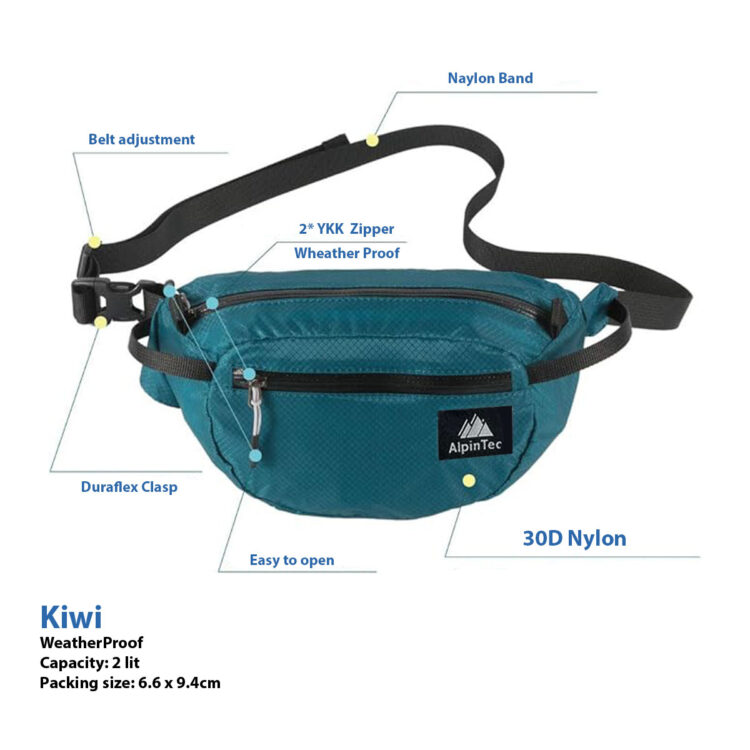 Aδιάβροχο Τσαντάκι Μέσης Kiwi Waist Pack  Alpin Tec