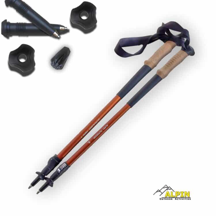 Μπαστούνια  Πεζοπορίας Alpin Outdoor Ultralight Aero II Orange